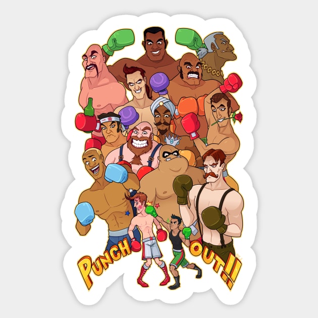 Knockout!! Sticker by ZoeStanleyArts